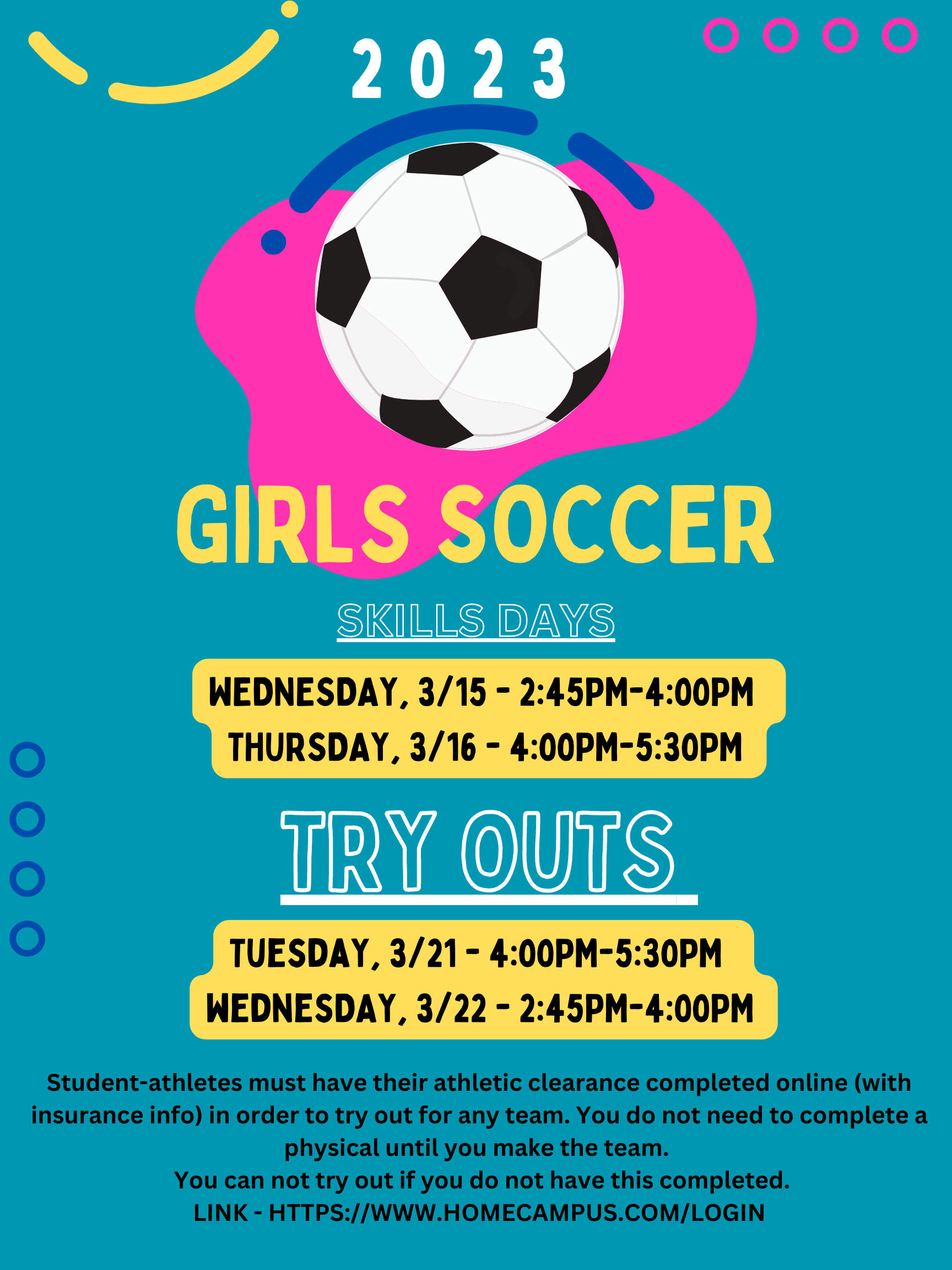 Girl's Soccer Tryouts