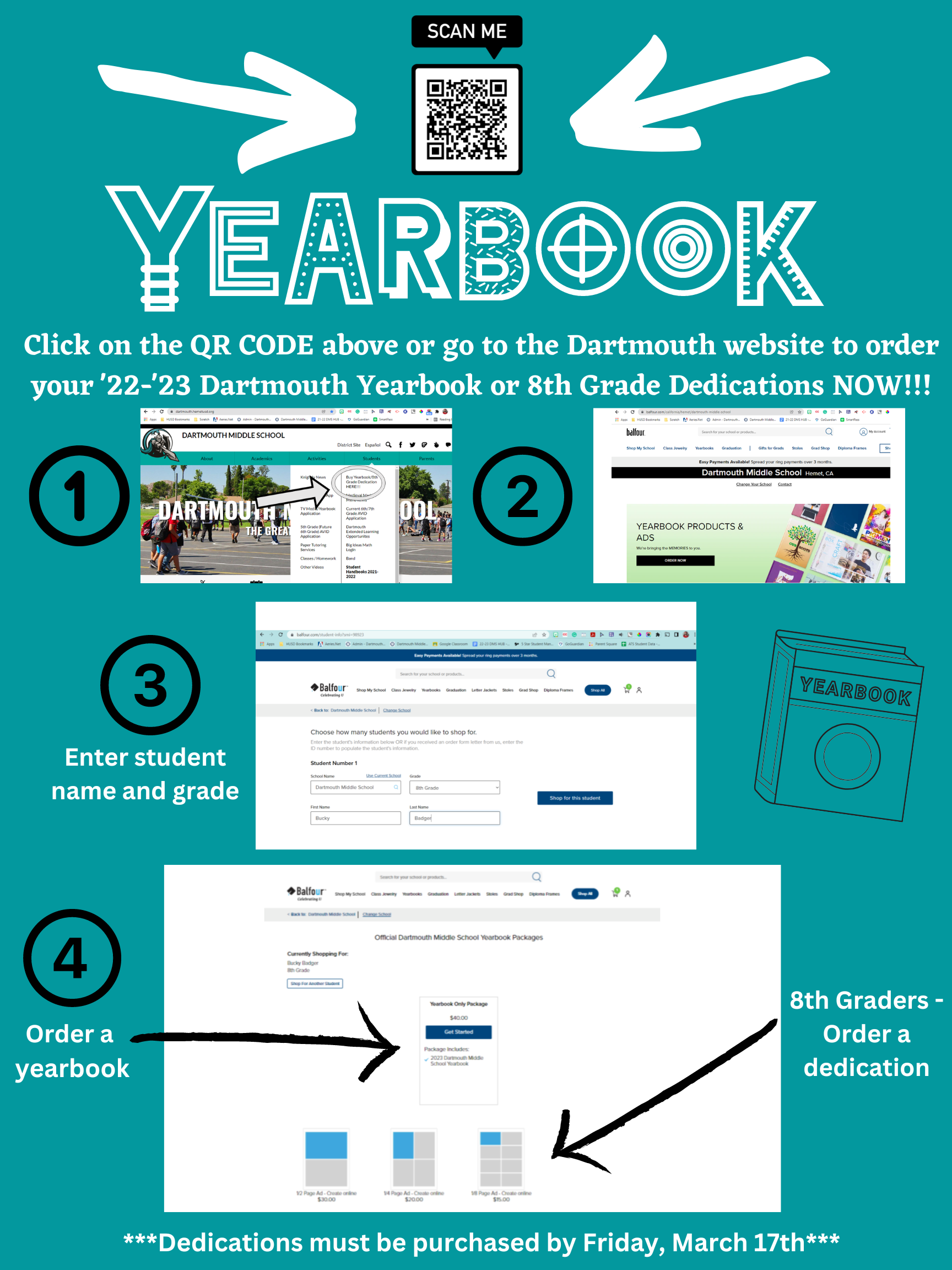 Yearbook and Parent Dedication Information