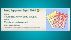 Family Engagement Night - Bingo Night